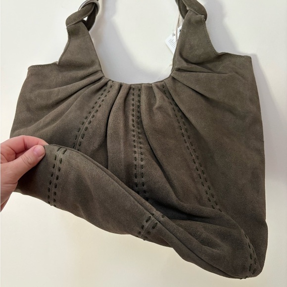 NWT Free People Skadi Suede Scrunch Tote - Picture 7 of 11